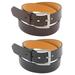 2-Pack: Men's Black & Brown Solid Belts