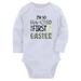 Tstars Boys Unisex Easter Holiday Shirts I'm So Easter Eggs Cited It's My First Infant Outfit Happy Easter Party Shirts Easter Gifts for Boy Baby Long Sleeve Bodysuit