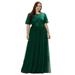 Ever-Pretty Womens Embroidered Wedding Party Dresses for Women 09042 Green US8