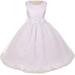 Big Girls' Elegant Satin Ribbon Sash Petals Flowers Girls Dresses White White 10