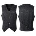 Men Fashion Punk Jacket Vintage Overcoat Outwear Button Tailcoat Vest Coat