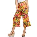 Sofia Jeans by Sofia Vergara Hawaiian Paradise Crop Wide Leg Pants, Women's