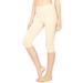 Women & Plus Essential Basic Cotton Spandex Stretch Below Knee Length 15" Leggings (TAUPE, 1X)