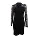 Guess Women's Lace-Sleeve Bodycon Dress (2, Black)