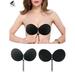 Sixtyshades Push Up Adhesive Bra Reusable Backless Sticky Bras for Backless Wedding String Dress (Cup A, Black)