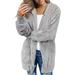 Women's Coat Female Oversized Open Front Fuzzy Fleece Full Sleeve Cardigan Hooded Solid Color Faux Fur Warm Jacket