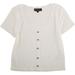 Almost Famous Juniors Solid Short Sleeve Shirt With Lace