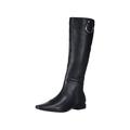 Naturalizer Women's Shoes Carella Leather Square Toe Knee High Fashion Boots