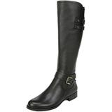 Naturalizer Womens Jackie Leather Wide Calf Riding Boots