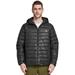 Men's Hooded Quilted Jacket Water-Resistant Coat Outwear Unbranded Warm Winter Lightweight Puffer Jacket, Black (Large)