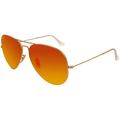 Ray-Ban Men's Mirrored Aviator RB3025-112/69-62 Red Aviator Sunglasses