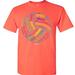 Image Sport Volleyball Ball Words Hot Coral T-Shirt