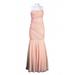 JS Collections Strapless Embellished Bodice Mermaid Cut Sheer Matte Jersey Dress