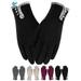 Deago 1 Pairs Women's Winter Warm Touch Screen Gloves Windproof Wool Fleece Lined Touchscreen Texting Mittens for Women (Black)