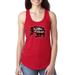 Baby Bear Cool Plaid Matching Design Ugly Christmas Sweater Ladies Racerback Tank Top, Red, Large