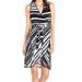 Calvin Klein NEW Black Women's Size 12 Faux-Wrap Striped Sheath Dress