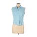 Pre-Owned DKNY Women's Size 8 Sleeveless Button-Down Shirt