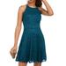 A-Line Dress EverGreen Junior Floral-Lace Scallop-Trim 7