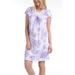 EZI Women's Cotton-Rich Short Sleeve Lace Floral Print Duster Robe House Dress