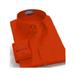 Men's Regular Fit Long Sleeve French Cuff One Pocket Casual Dress Shirt Orange