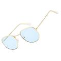 TureClos Polygonal Metal Frame Sunglasses Women Men Fashion Anti-UV Goggles HD Eye Protection Glasses