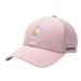 Winnereco Anti-UV Baseball Hat Men Women Daisy Flower Korean Travel Sun Cap (Pink)