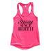 Womens Flowy Tank Top â€œSassy Since Birth" Funny Sassy Tank Top Gift X-Large, Hot Pink