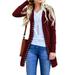 MERSARIPHY Women Solid Color Long Sleeve Slim Fit Button Long Sweater Cardigan