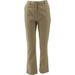 Lands' End Women's FIT3 SO TWILL ElasticBand PANT Khaki 4 NEW 384575