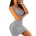 Niuer Women Sexy Club Dress Sleeveless Low Cut Mini Bodycon Dress