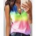 SySea Tie-Dye Print Women Sleeveless V-Neck Tank Tops Vest