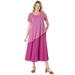 Woman Within Women's Plus Size Asymmetric Knit Popover Dress