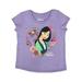 Disney Jumping Beans Toddler Girls Purple Sparkle Mulan Tee Shirt T-Shirt