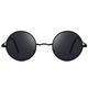 Famure sunglasses Trendy personality small round frame polarized sunglasses Men's driving polarized Prince mirror bright