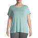 Avia Women's Plus Size Short Sleeve Commuter T-Shirt