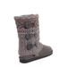 Muk Luks Cheryl Faux Fur Lined Side Button Pattern Knit Boot (Women's)