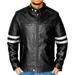 NomiLeather lambskin leather jacket men â€“ black leather jacket and leather jackets for men (White - X-Large)