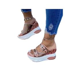 Lacyhop Ladies Summer Wedge High Heels Platform Slippers Beach Flip Flops Shoes Slip On