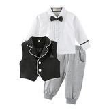 StylesILove Baby Boys Gentlemen 3-Piece Tuxedo Suit Formal Wear Outfit (3-4 Years)