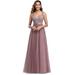 Ever-Pretty Womens Elegant V-Neck Evening Prom Party Dresses for Women 0930 Orchid US14