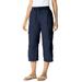 Woman Within Women's Plus Size Petite Convertible Length Cargo Capri Pant