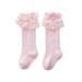 Toddler Baby Girl Ruffled Tulle Cotton Socks Frilly Vintage Knee High Tutu Socks