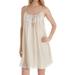 Women's Amanda Rich 165-SH Spaghetti Strap Lace Trim Knee Length Gown