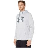 Under Armour Armour Fleece Pullover Hoodie Big Logo Graphic Mod Gray Light Heather/Pitch Gray