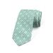 Floral Necktie, Clover Celtic, Dress Tie, 3.7", Turquoise White, by Ambesonne