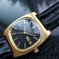 Mens Omega Geneve 36mm 1970s Gold-Plated Day Date Automatic Swiss Vintage J728