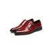 LUXUR Dress Formal Shoes for Men, Dual Buckle Classic Leather Dress Loafers Casual Solid Color Business Office