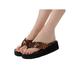 UKAP Women Slipper High Heel Flip Flops Slippers Wedge Platform Beach Shoes Sandals