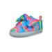 First Steps By Stepping Stones Baby Girls' Tie-Dye Bow Sneaker Booties (Newborn)