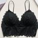 Linbaiway Female Deep V Bralette Women Push up Bra Seamless Sexy Lace Padded Underwear Brassiere Lingerie Girls Crop Tops